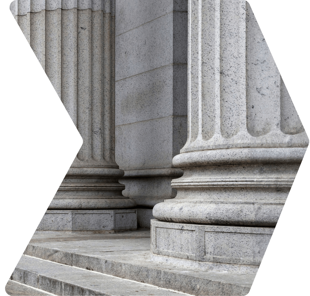 Stone building columns