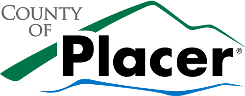 Placer County logo with stylized green mountain and blue line, featuring the words "County of Placer" in black and gray text.