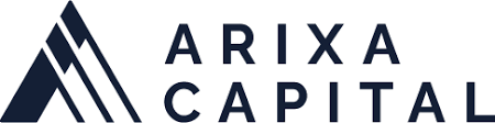 Arixa Capital logo featuring stylized geometric shapes on the left and the company name in bold, uppercase letters on the right.